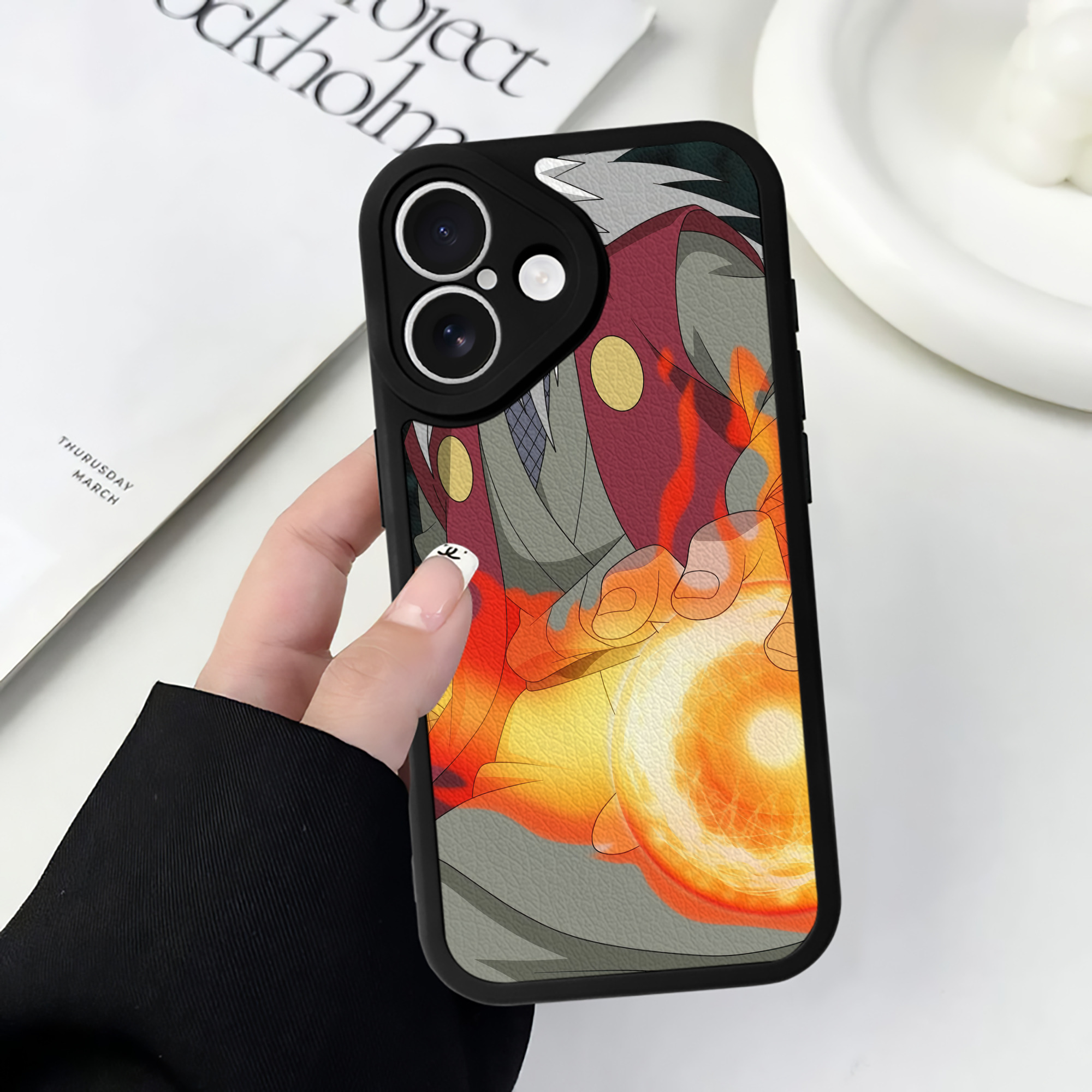 （画像用） NARUTO -ナルト- NARUTO -ナルト- 疾風伝 【iPhone 16シリーズ対応】シリコンスマホケース（レザー調） 材質：シリコン